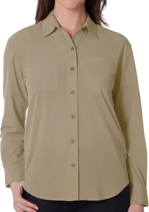 SCOTTeVEST Sabrina Shirt for Women - 6 Hidden Pockets - Lightweight Quick Dry Casual Top for Travel & More