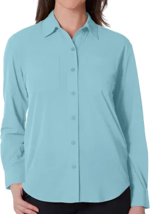 SCOTTeVEST Sabrina Shirt for Women - 6 Hidden Pockets - Lightweight Quick Dry Casual Top for Travel & More