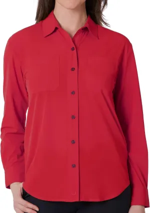 SCOTTeVEST Sabrina Shirt for Women - 6 Hidden Pockets - Lightweight Quick Dry Casual Top for Travel & More