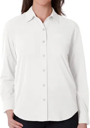 SCOTTeVEST Sabrina Shirt for Women - 6 Hidden Pockets - Lightweight Quick Dry Casual Top for Travel & More