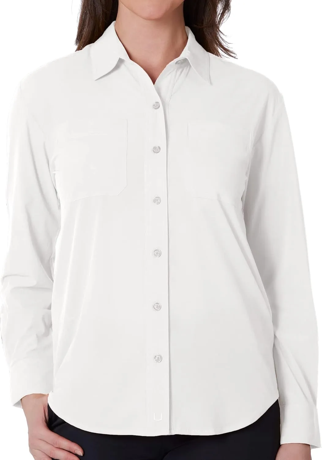 SCOTTeVEST Sabrina Shirt for Women - 6 Hidden Pockets - Lightweight Quick Dry Casual Top for Travel & More