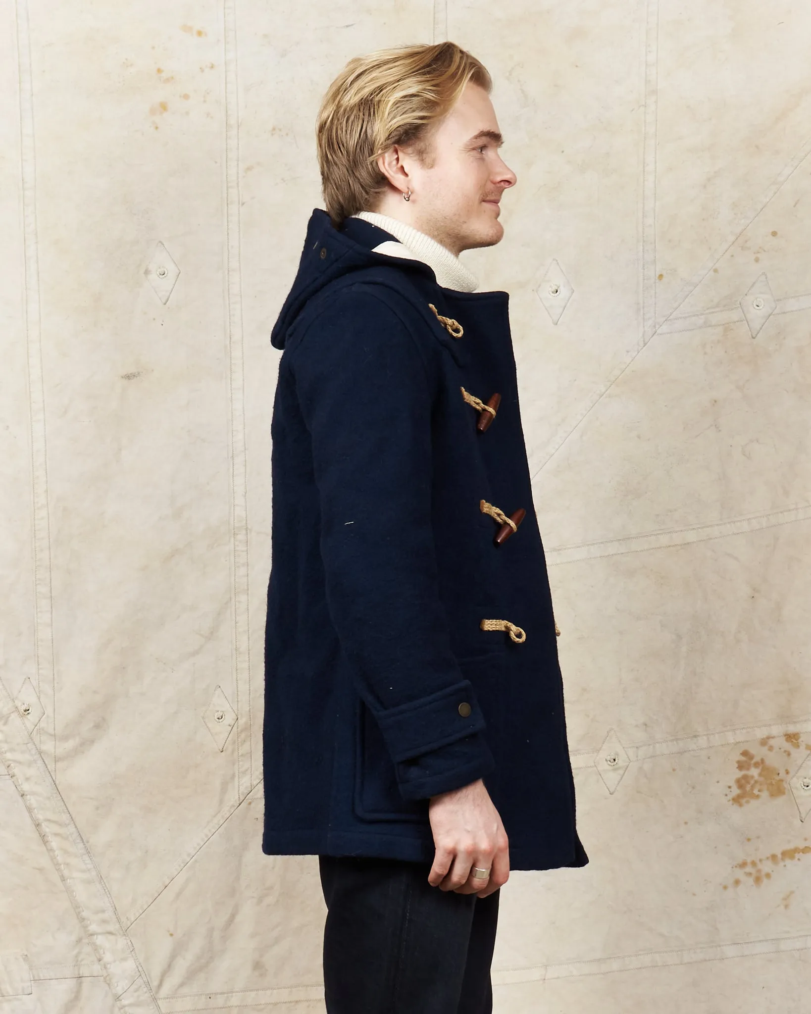 Second Hand Gloverall Wool Duffle Coat Navy Size US 36 / EU 46