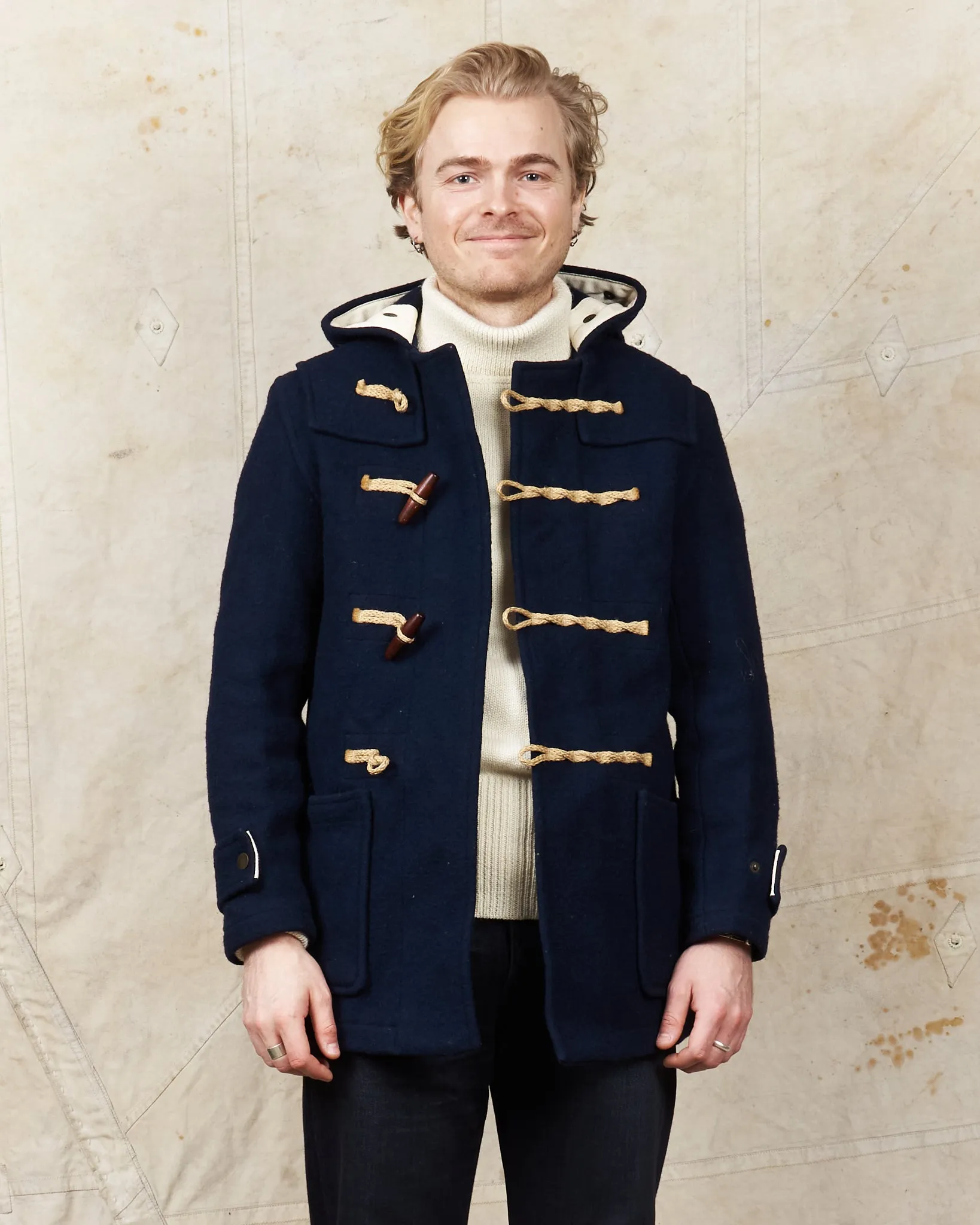 Second Hand Gloverall Wool Duffle Coat Navy Size US 36 / EU 46