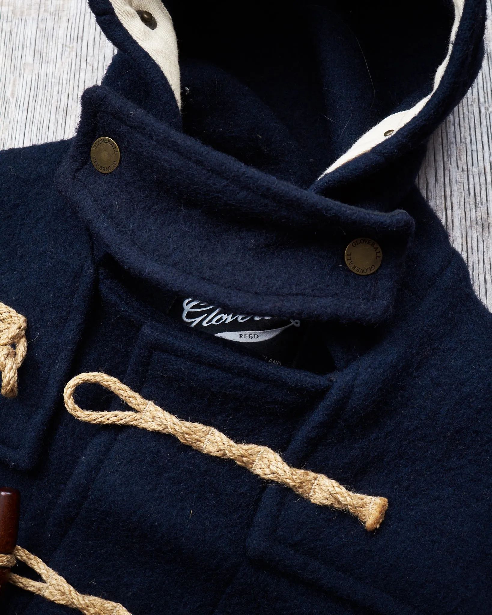 Second Hand Gloverall Wool Duffle Coat Navy Size US 36 / EU 46
