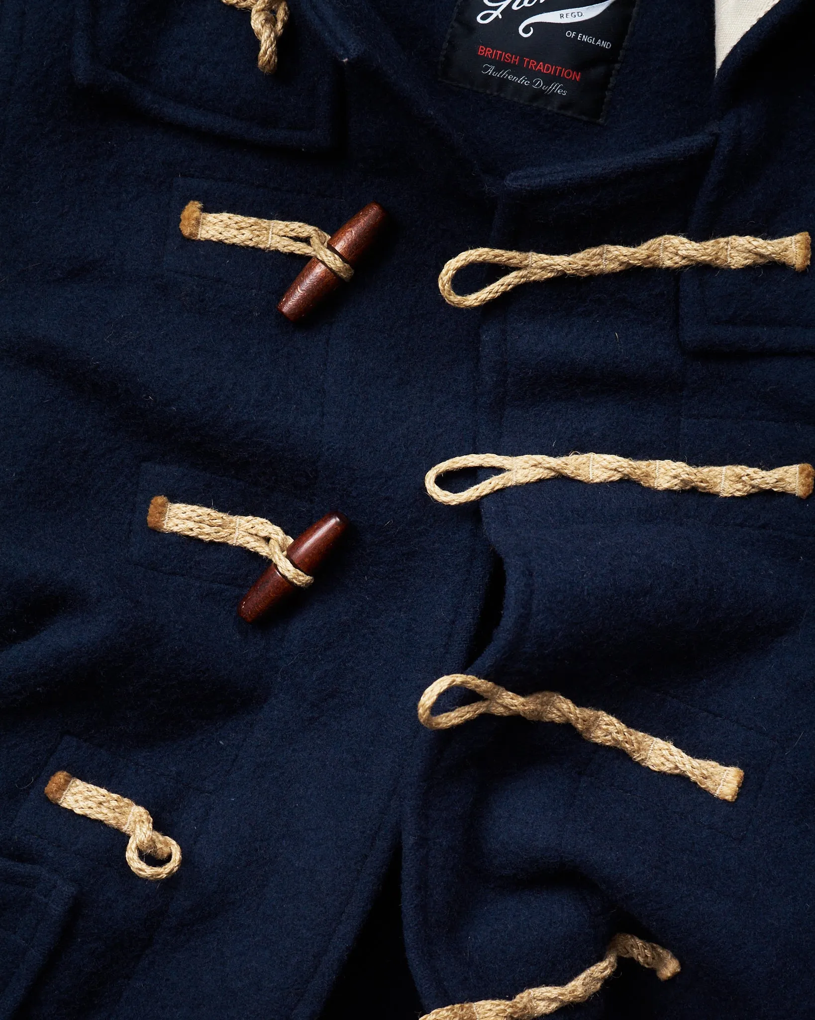 Second Hand Gloverall Wool Duffle Coat Navy Size US 36 / EU 46