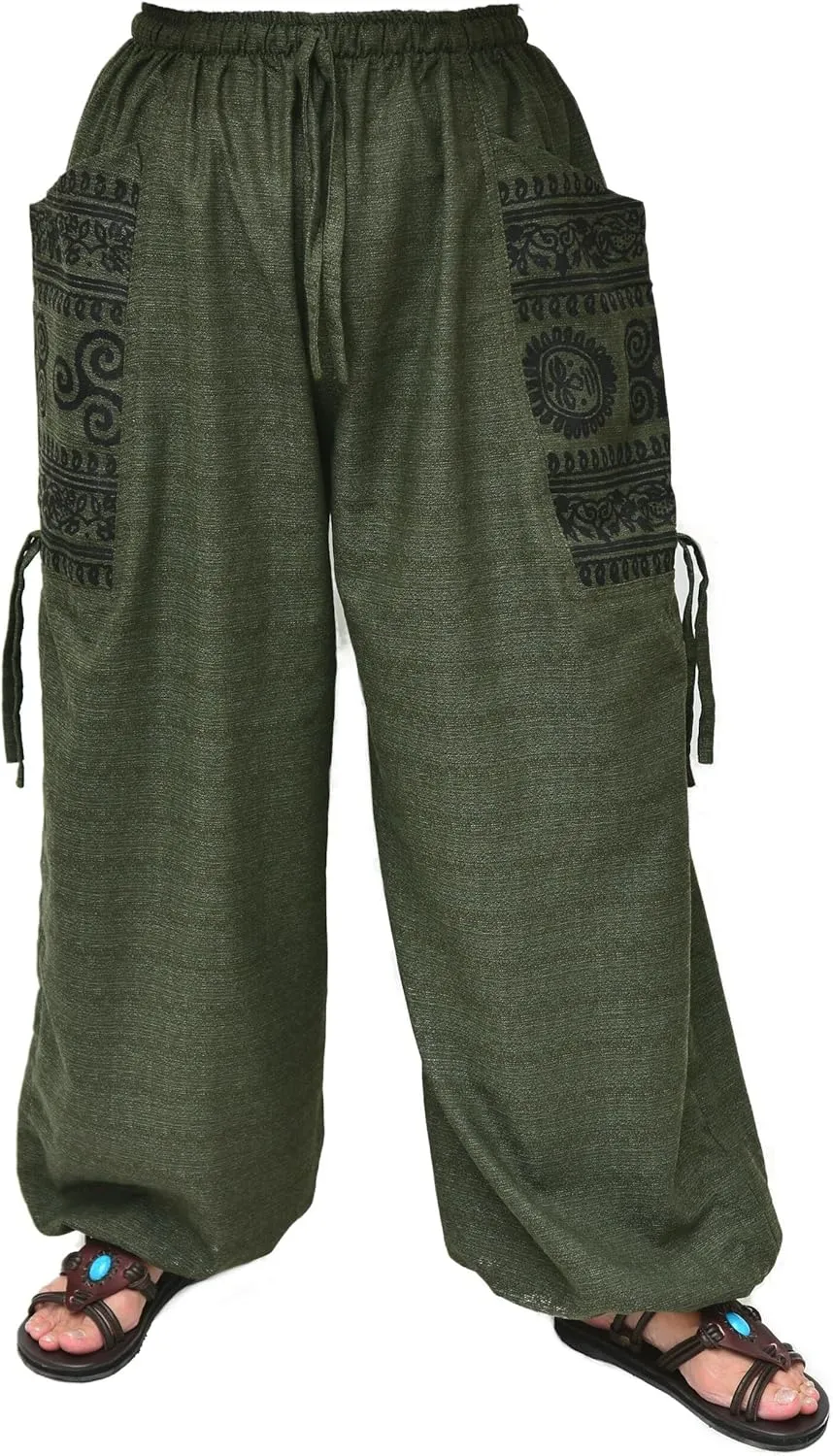 Siamrose Casual Baggy Yoga Lounge Harem Pants Women Men with Adjustable Length 2 Big Pockets