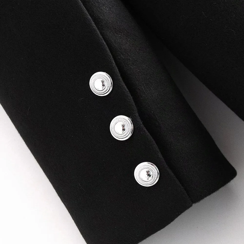SINGLE BREASTED WOOLEN COAT