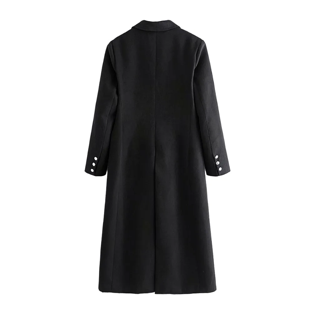 SINGLE BREASTED WOOLEN COAT
