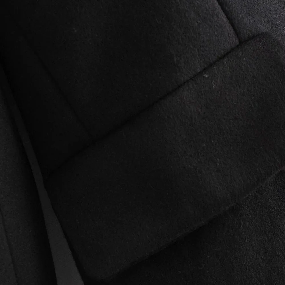 SINGLE BREASTED WOOLEN COAT