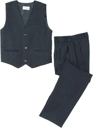 Spring Notion Big Boys' 2 Piece Pinstripe Vest Set