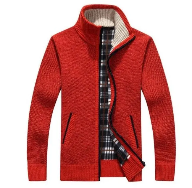 Stand Collar Men's Cardigan Sweater