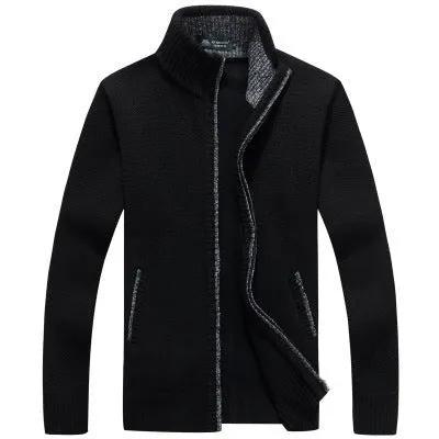 Stand Collar Men's Cardigan Sweater