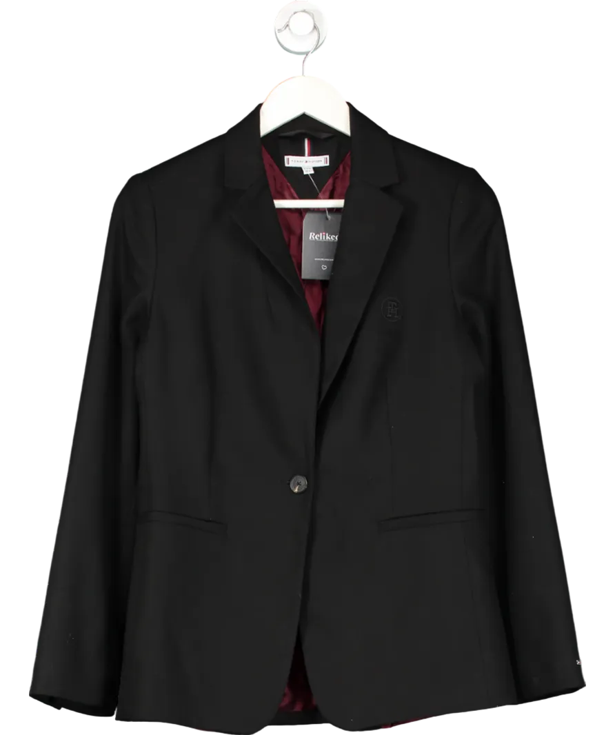 Tommy Hilfiger Black Single Breasted Blazer UK 6