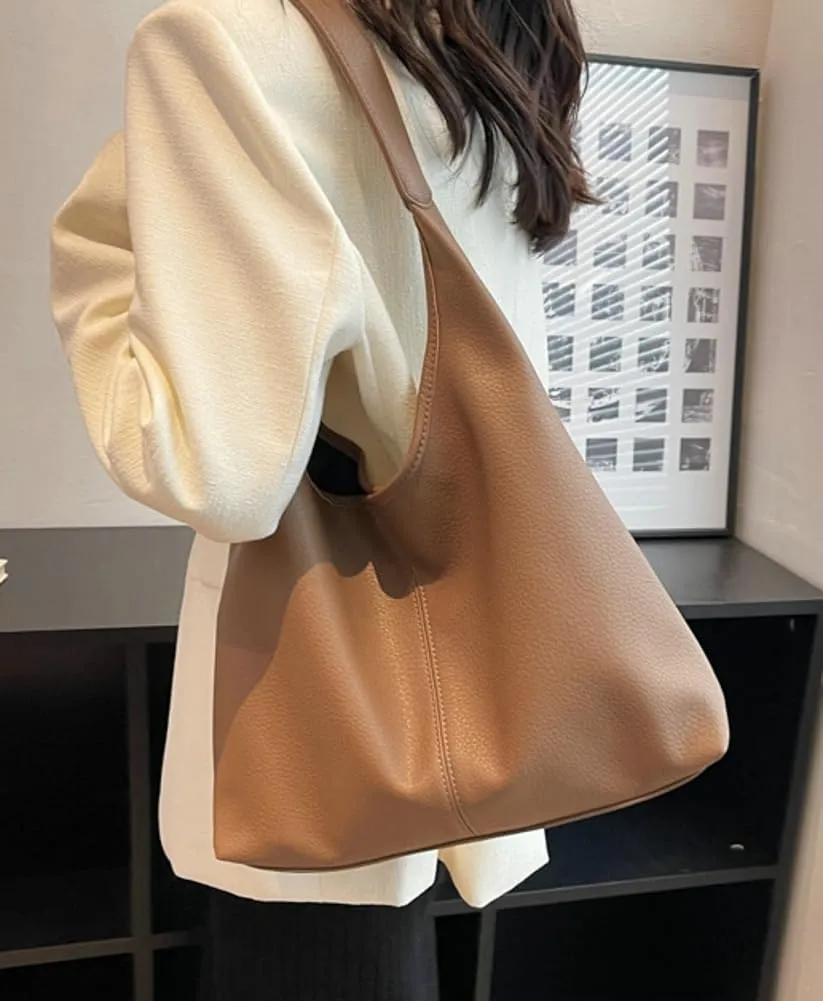 Tote Bag for Women Vegan Leather Shoulder Bags Large Satchel and Purse 2 Piece Handbag Dating Work Shopping
