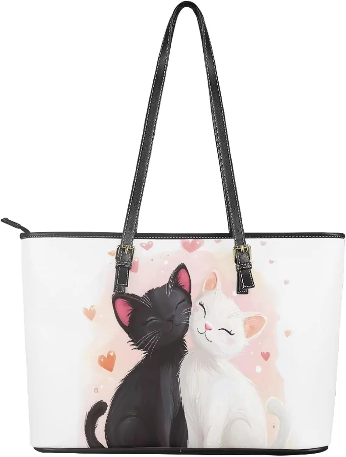 Tote Purse Bags Lightweight Oversized Womens PU Leather Top Handle Satchel Handbags with Zipper Pockets