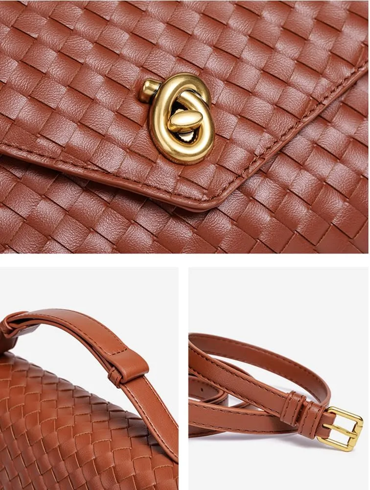 Trendy Woven Evening Clutch Purses Women PU Leather Evening Handbags Underarm Shoulder Crossbody Purse Wedding Wallet