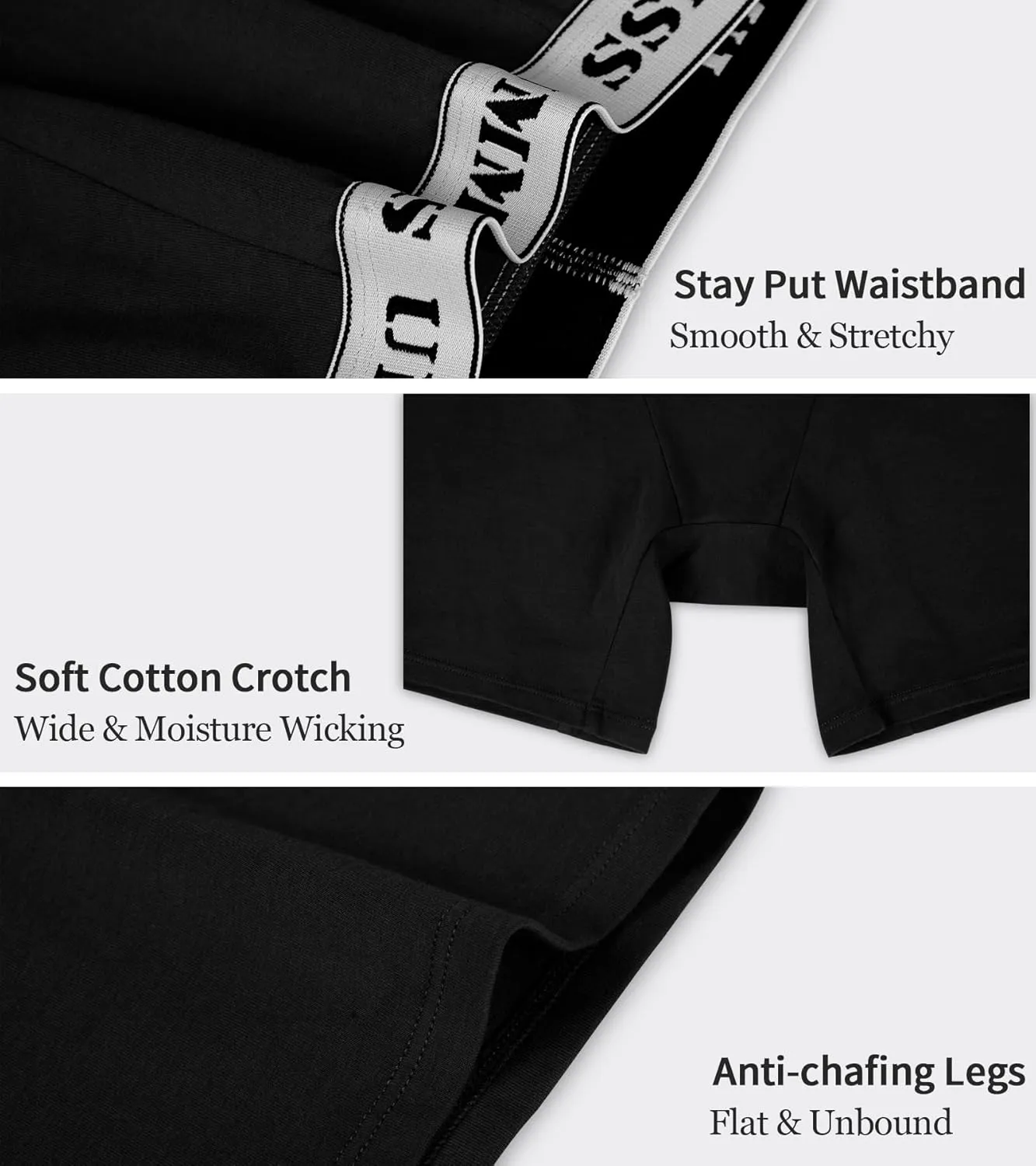 UMMISS Womens Boxer Briefs Underwear Boy Shorts Cotton Underwear Soft Anti Chafing Ladies Panties 4 Pack