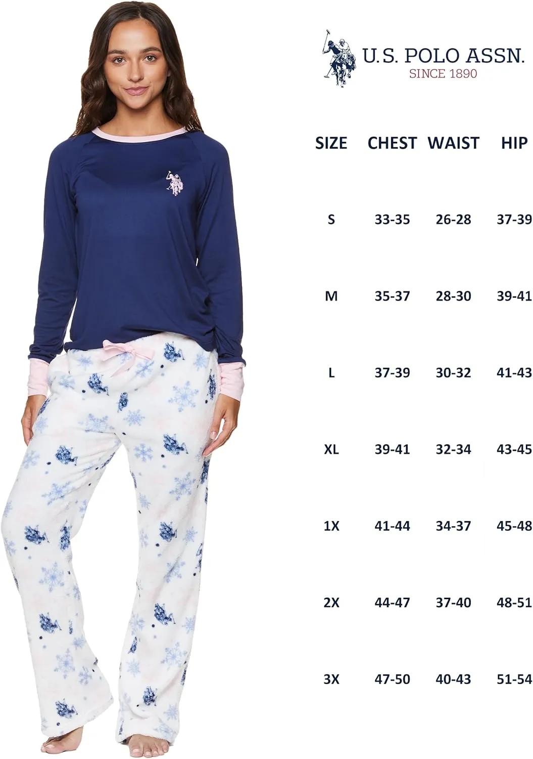 U.S. Polo Assn. Womens Pajama Sets, Pajama Sets for Women 2 Piece, Ladies Pajamas