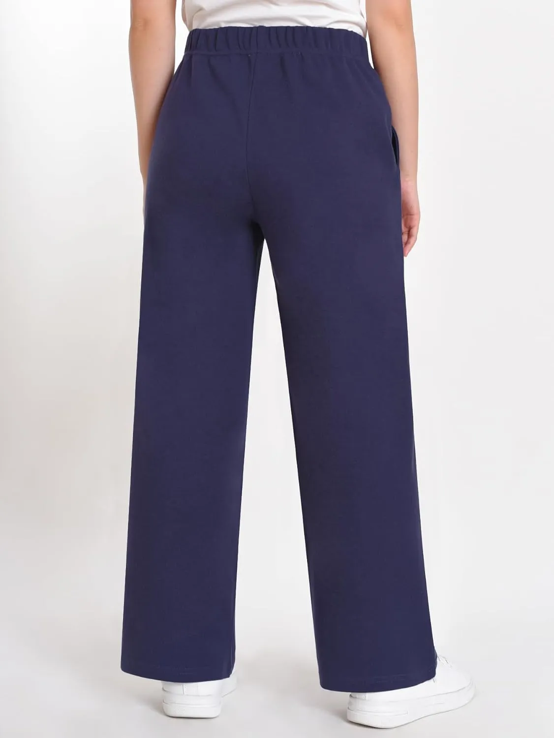 Weintee Women's Petite Wide Leg Knit Pants with Pockets
