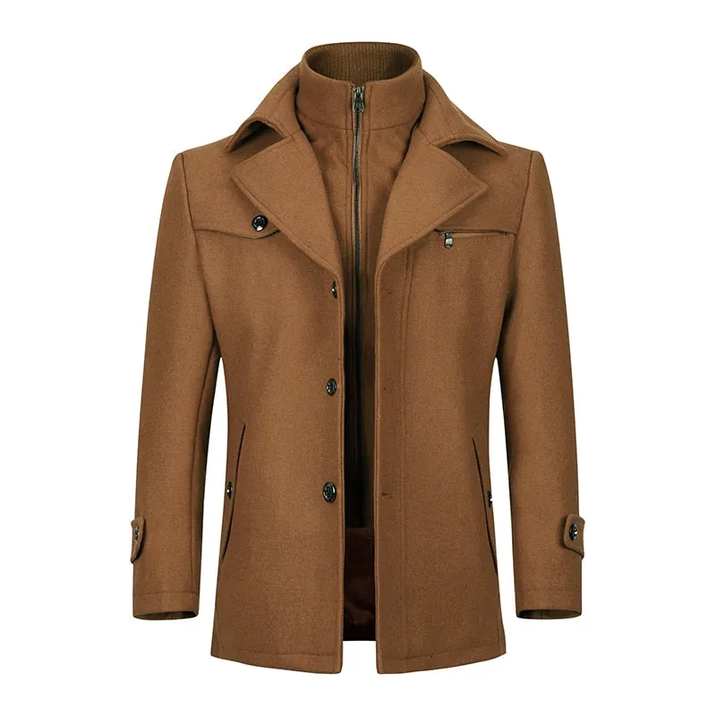 West Louis Double Collar Single Breasted Coat