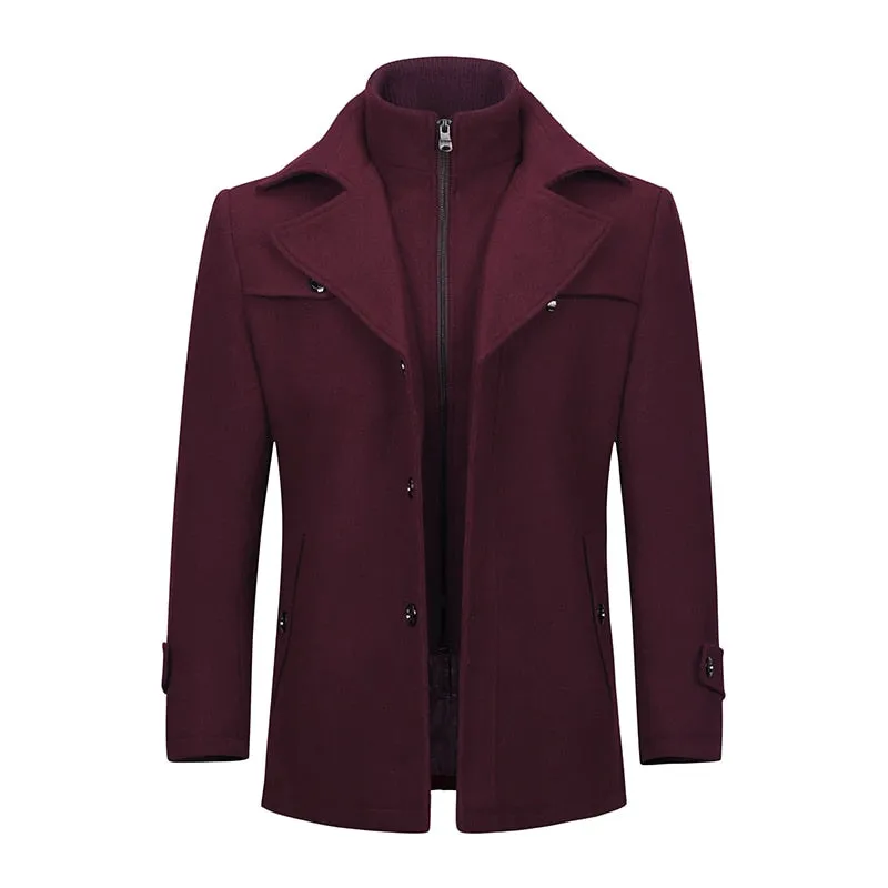 West Louis Double Collar Single Breasted Coat