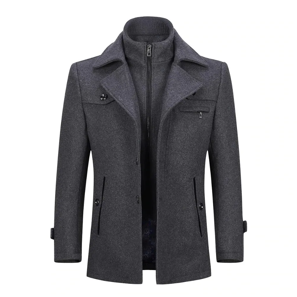 West Louis Double Collar Single Breasted Coat