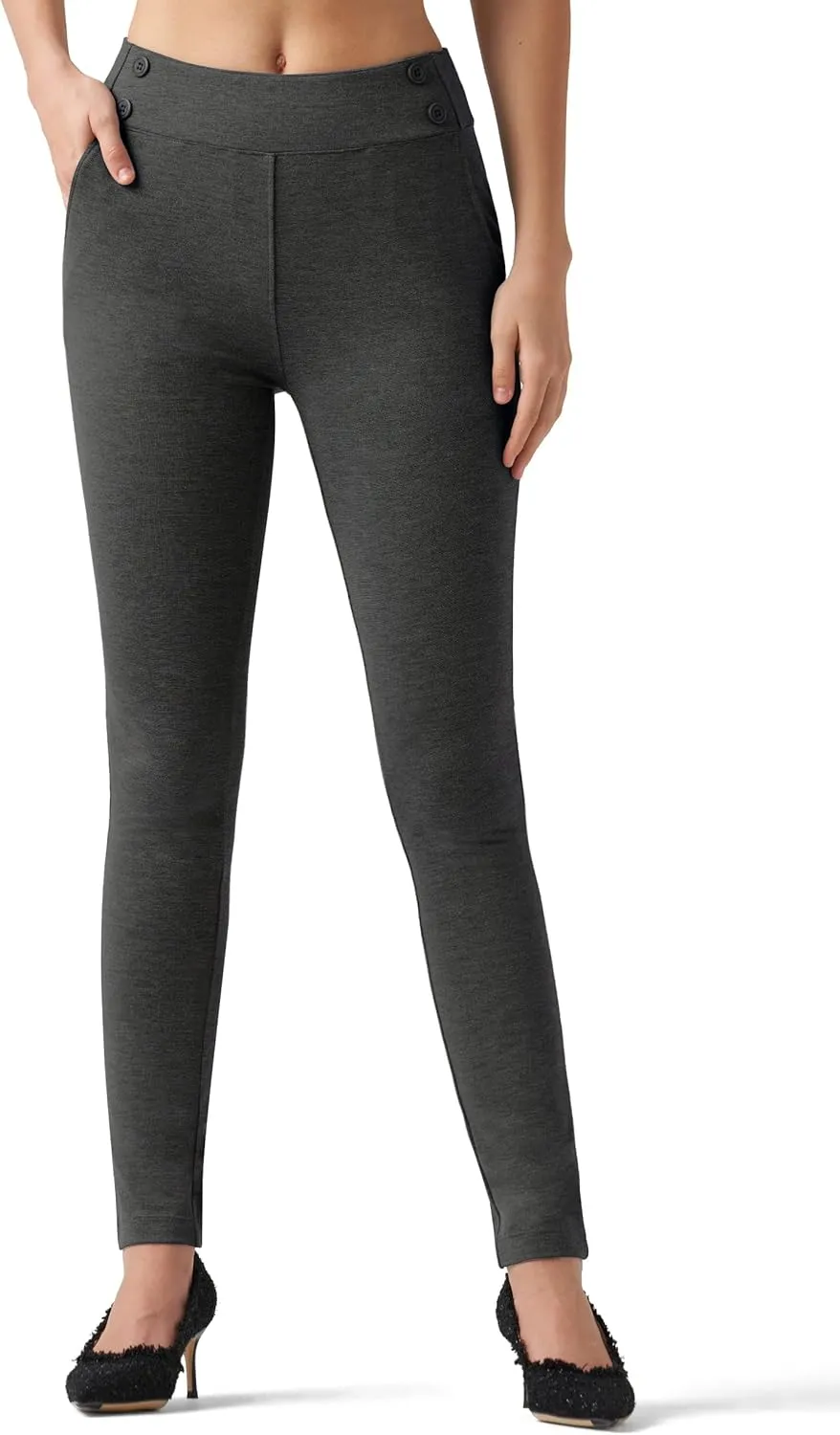 Willit Women's Yoga Dress Pants Skinny Work Slacks Leggings Stretch Office Pants High Waisted Business Casual Pants 27"/28"