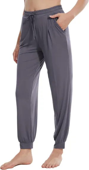 WiWi Pajama Pants for Women Viscose from Bamboo Lounge Bottoms with Pocket Sweatpants Joggers Night Pant S-XXL