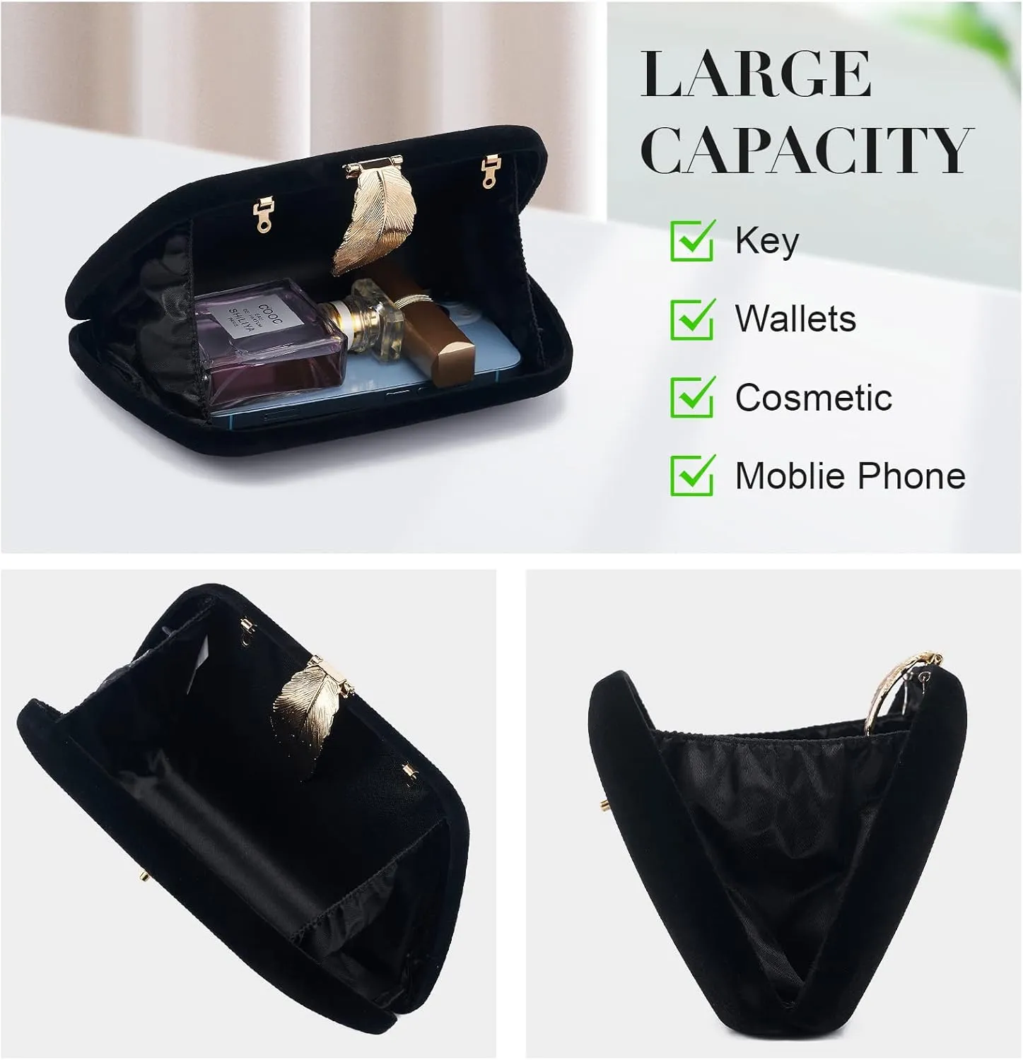 Women Clutch Bag Evening bag Fringed Evening Handbag,Lady Party Wedding Clutch Purse Chain Shoulder Cross Body Bag