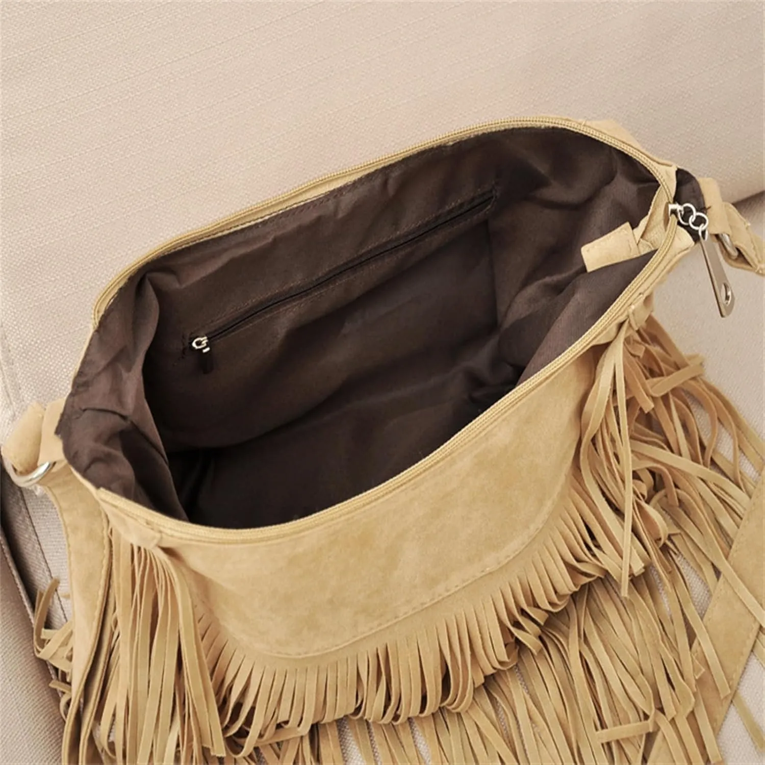 Women Punk Bag Women Crossbody Tassel Bag Saddle Tassel Shoulder for Daily Life