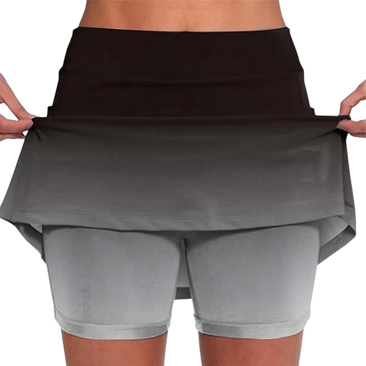 Women Skorts Tummy Control Plus Size Skorts for Women High Waist Athletic Sports Pants Skirt Casual Shorts with Pocket