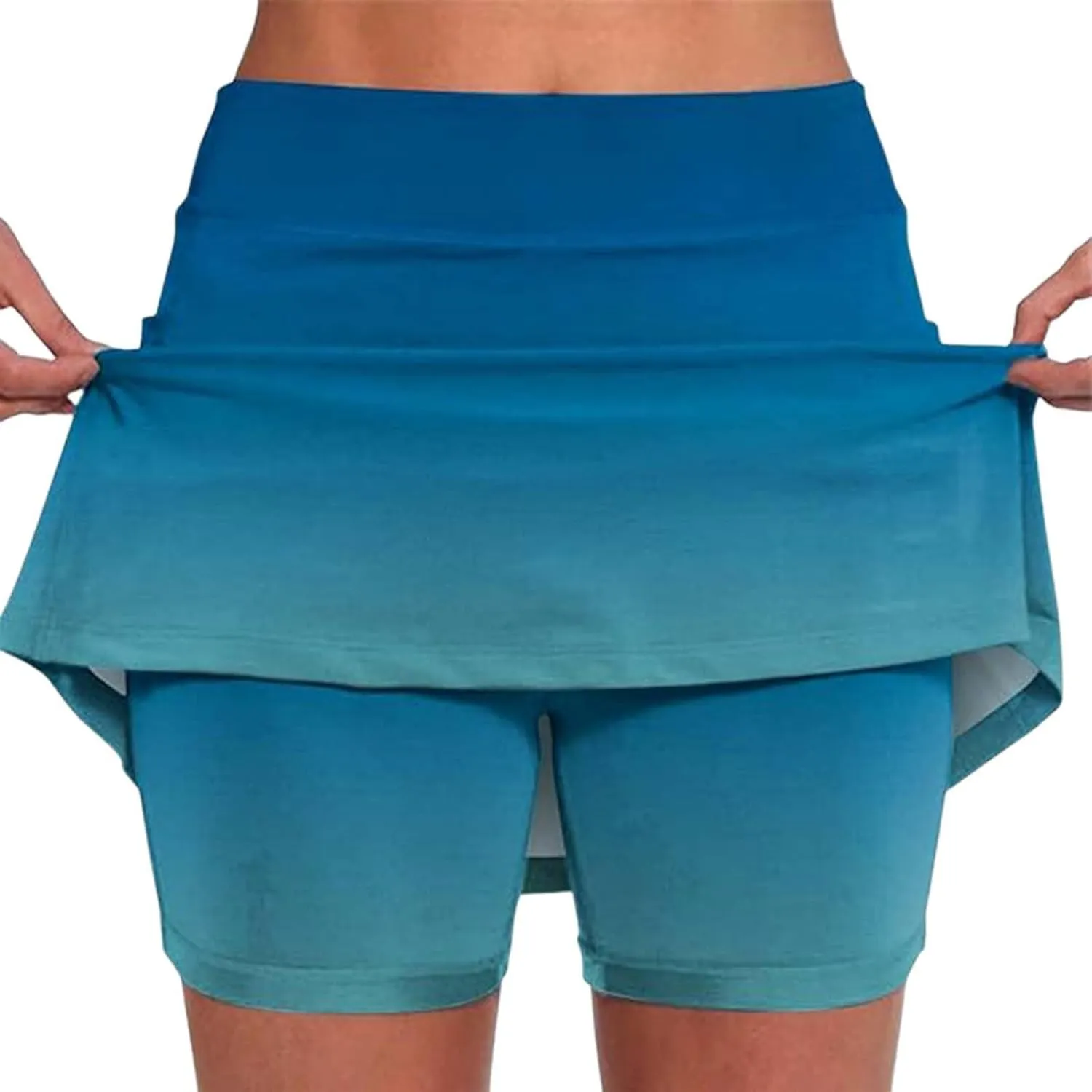 Women Skorts Tummy Control Plus Size Skorts for Women High Waist Athletic Sports Pants Skirt Casual Shorts with Pocket
