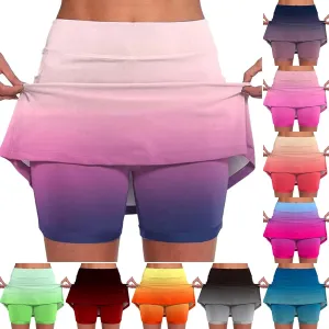 Women Skorts Tummy Control Plus Size Skorts for Women High Waist Athletic Sports Pants Skirt Casual Shorts with Pocket