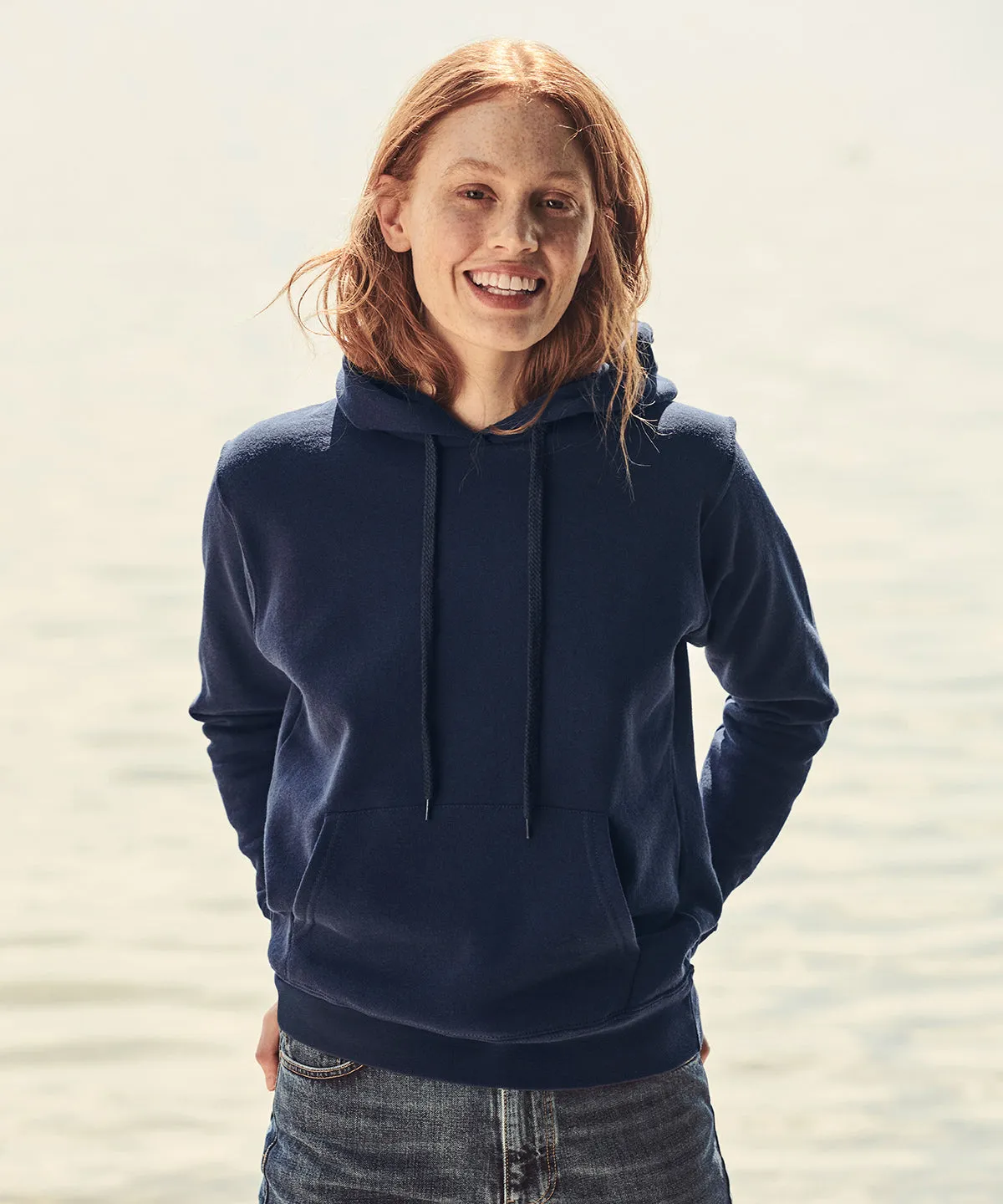Womens Classic 80/20 hooded sweatshirt | Black