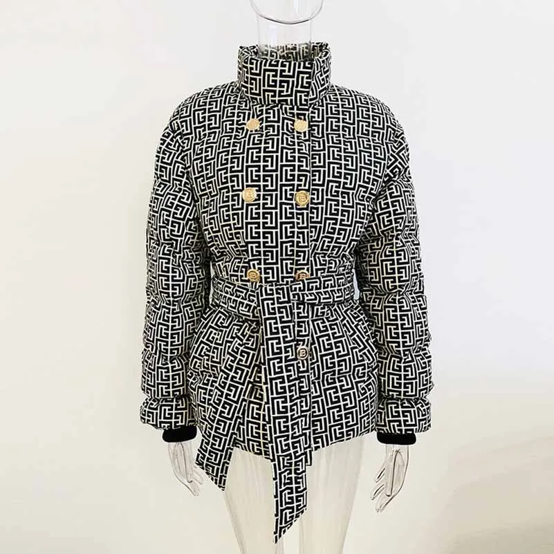 Women's Down Coat Winter Jacket Outwear Lace up Warm Coat