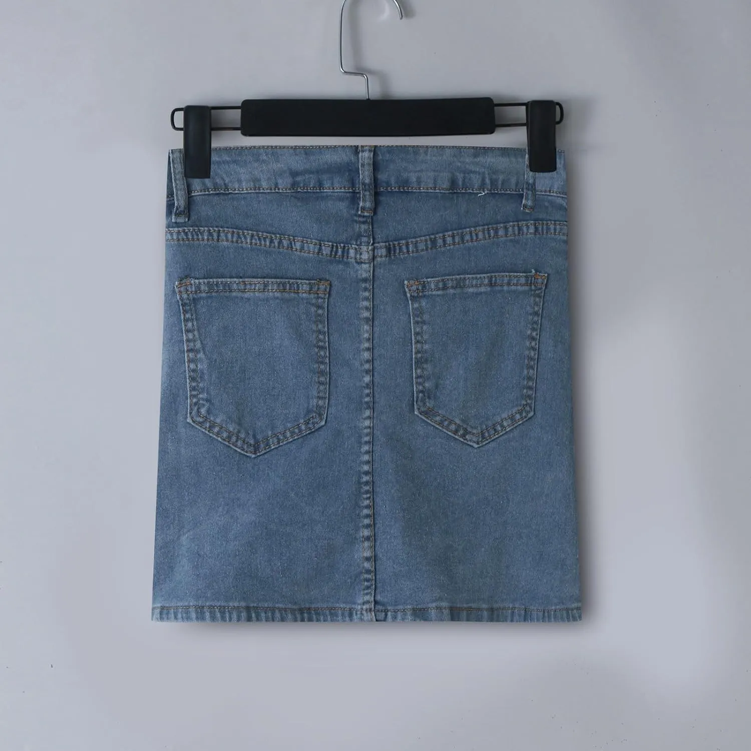 Womens Jeans High Waisted Skirt Side Slit with High Waisted Jean Shorts Stretchy