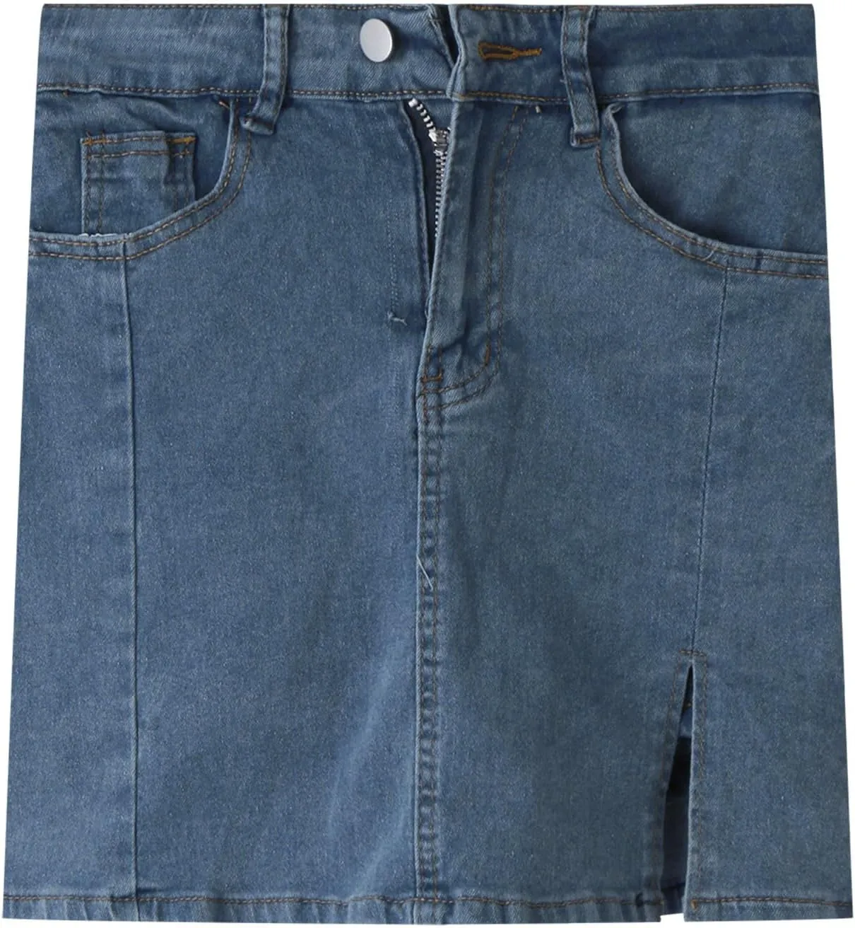 Womens Jeans High Waisted Skirt Side Slit with High Waisted Jean Shorts Stretchy
