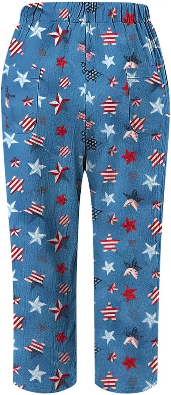 Women's Linen Jogger Pants Elastic Cuff Ankle Casual Lounge Drawstring Waist Summer Streetwear Trousers