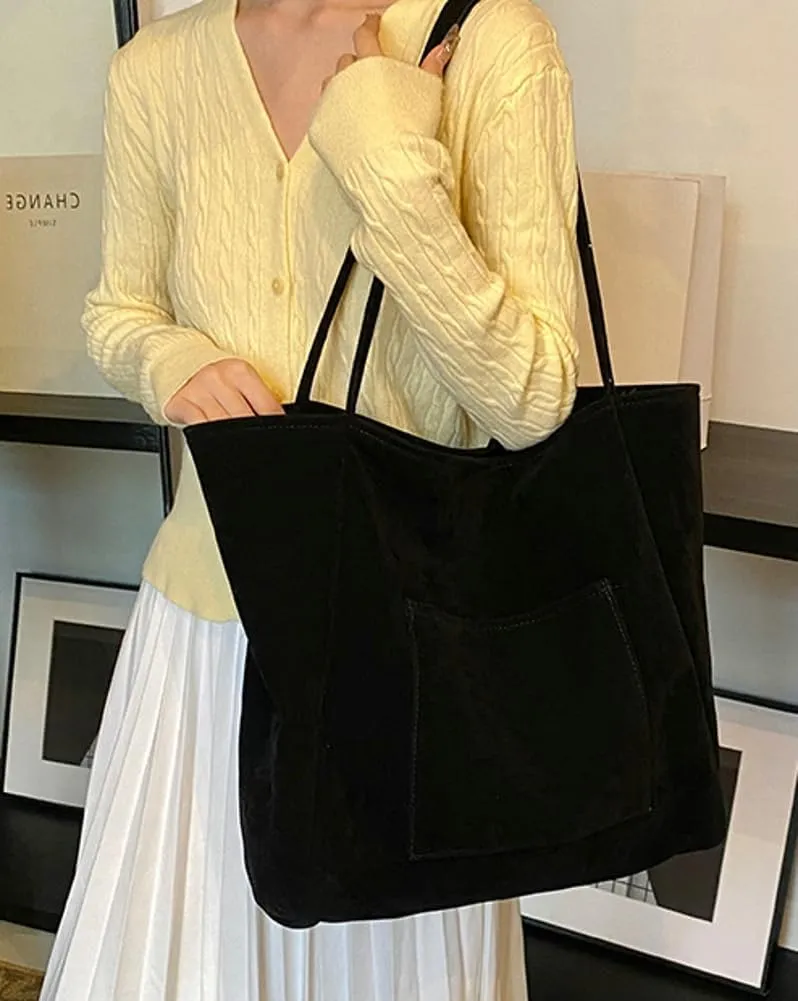 Women's Retro Large Tote Bags Leather Slouchy Bag Hobo Handbag Suede Purse PU Bag Work Office Handbag 2024
