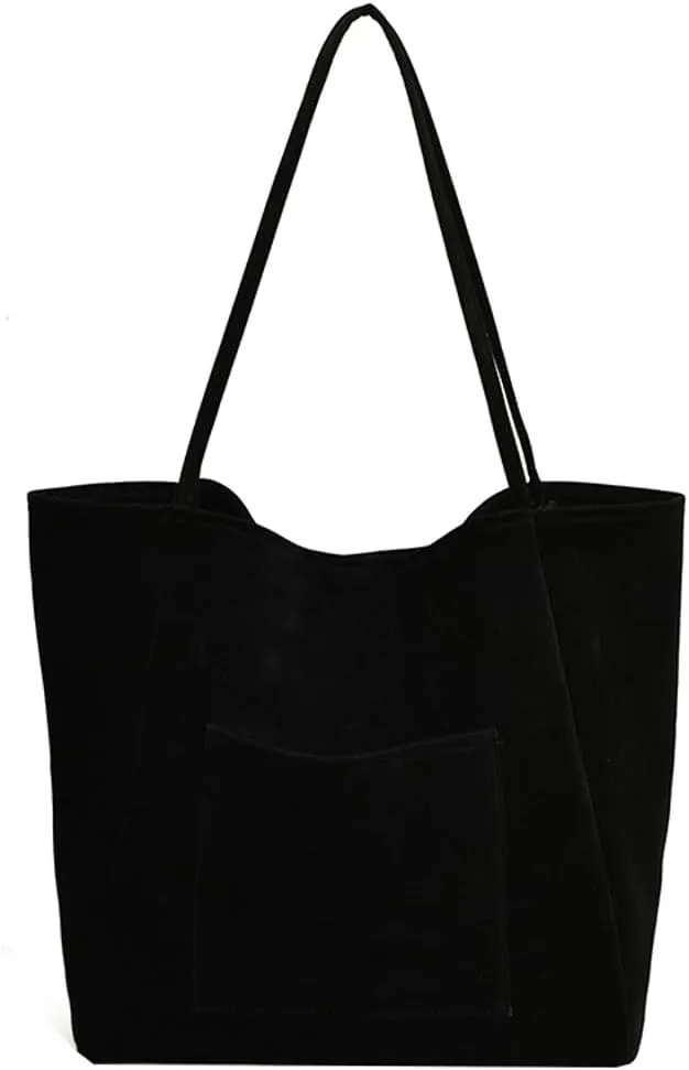 Women's Retro Large Tote Bags Leather Slouchy Bag Hobo Handbag Suede Purse PU Bag Work Office Handbag 2024