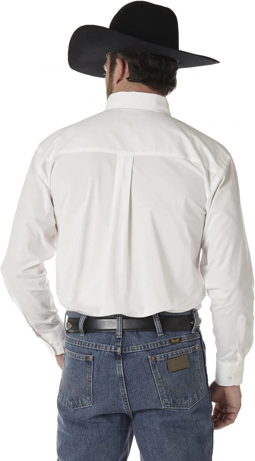 Wrangler Men's George Strait Long Sleeve Button Down One Pocket Printed Shirt