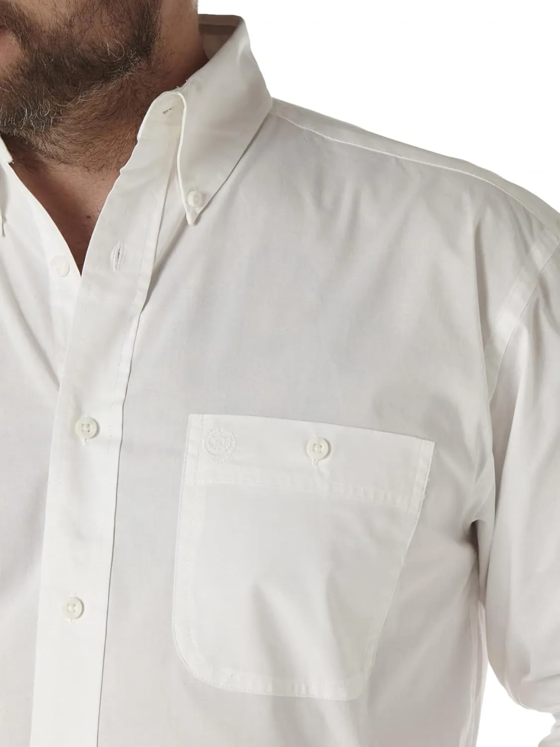 Wrangler Men's Long Sleeve Button Down One Pocket Shirt