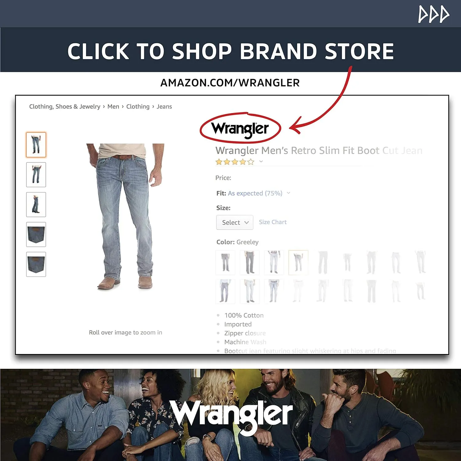Wrangler Men's Long Sleeve Button Down One Pocket Shirt