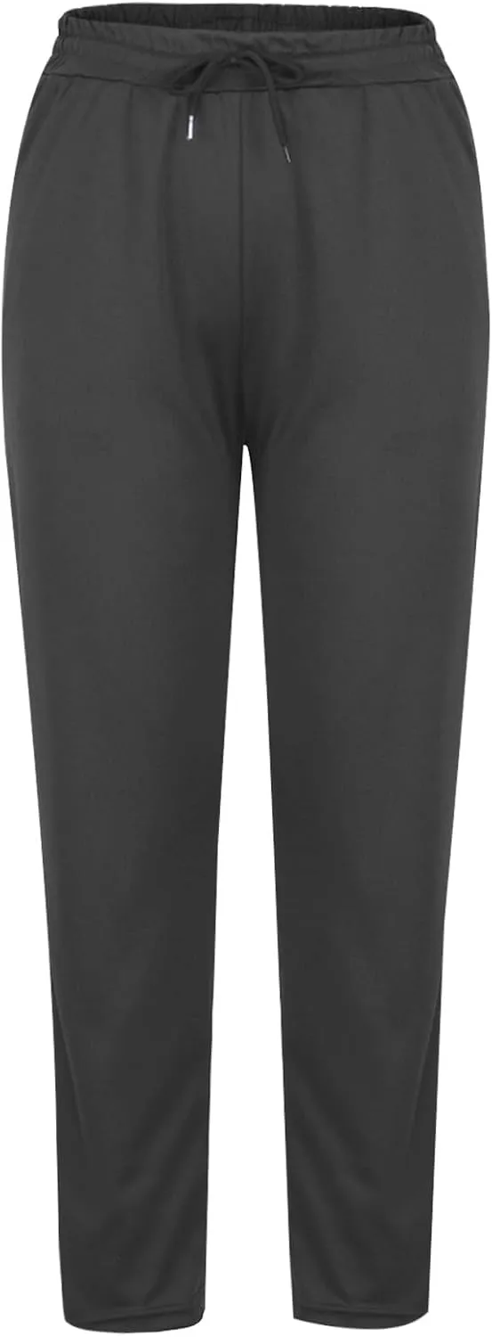 XUNRYAN Yoga Pants Women Pockets Lightweight Hiking Pants Drawstring High Waist Joggers Fitness Athletic Workout Trousers