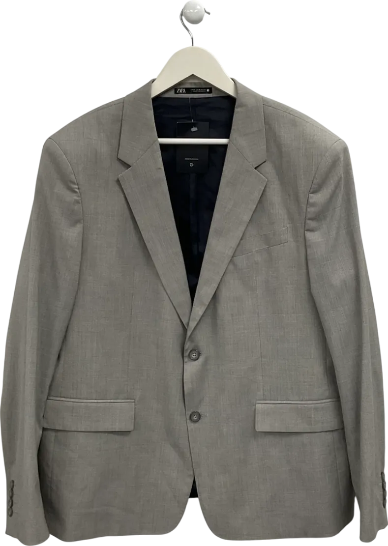 ZARA Beige Single Breasted Blazer UK XL