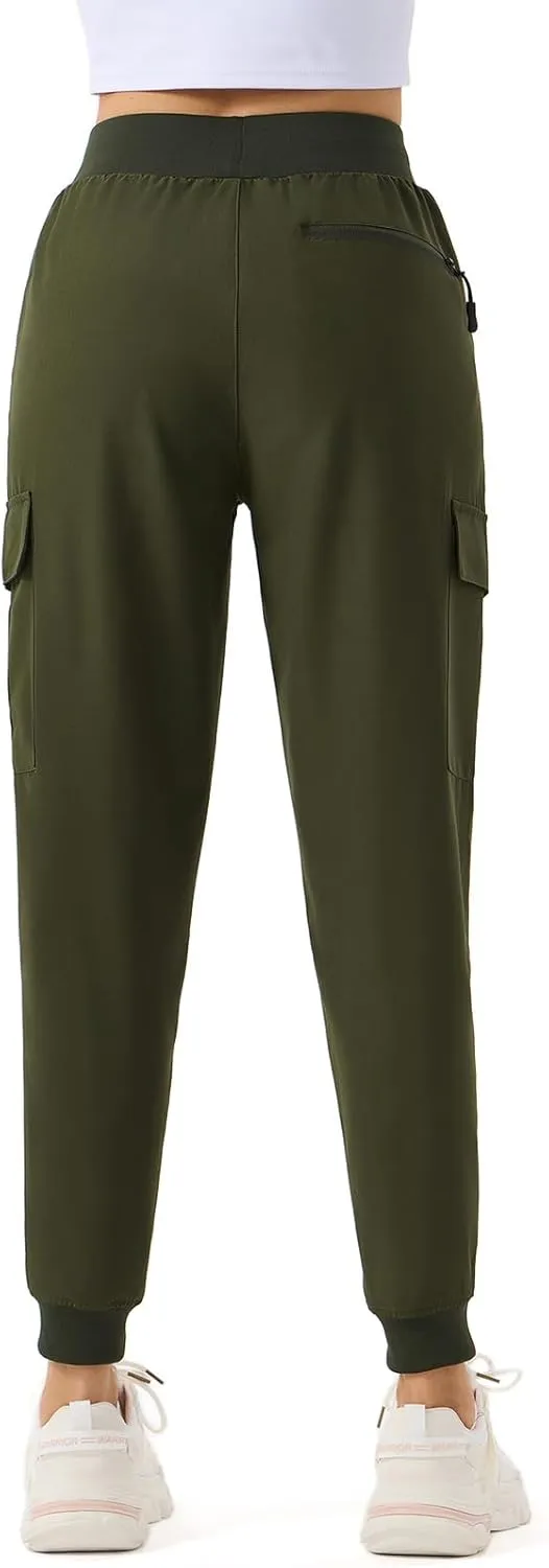 ZENGVEE Women's Quick Dry Hiking Cargo Pants with 5 Pockets Lightweight Athletic Travel Outdoor Joggers Casual Track Pants