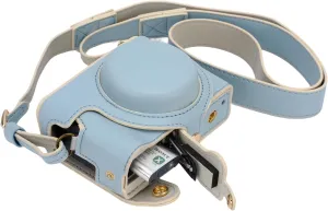 ZV1 Camera Case - Vintage PU Leather Camera Case for Sony ZV1 ZV-1 DSLR Camera Protective Leather Camera Case Bag with Camera Shoulder Strap (blue)